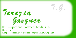 terezia gaszner business card